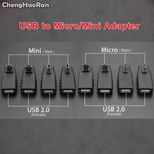 ChengHaoRan Micro/Mini USB или USB 2,0 Мужской Женский принтер L/R угол 90 градусов USB разъем питания зарядный адаптер 2024 - купить недорого