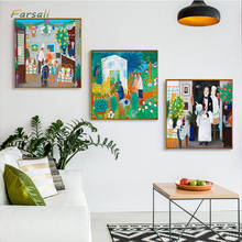 Figura abstracta de Escandinavia Vintage, pintura en lienzo de amor, imágenes de arte de pared nórdico, galería, póster e impresión, sala de estar, hogar, Déco 2024 - compra barato