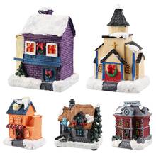 Christmas Decorations Lighthouse Christmas Scene Village Houses Town With Warm White Dream European Style Snow House Kids Gift 2 2024 - buy cheap