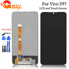 Черный для 6,3 "Vivo Y97 ЖК-дисплей + сенсорный экран дигитайзер сборка Запчасти для телефонов + инструменты для Vivo Y97/V1813A/V1813T 2024 - купить недорого