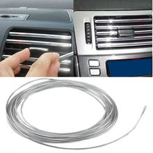 8m U Shape DIY Car-styling Interior Air Vent Grille Switch Rim Trim Outlet Decoration Strip Moulding Chrome Silver Free shipping 2024 - buy cheap