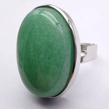 Corrente verde aventurina pedra oval pérola joia para mulher tamanho 8 x108 2024 - compre barato
