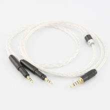 Высокое качество Audiocrast 2,5 мм/3,5 мм/4,4 мм сбалансированный 8 ядер посеребренный кабель для наушников для ATH-R70X R70X 2024 - купить недорого