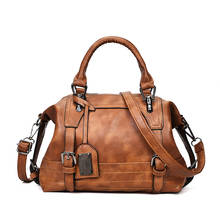 Bolso de hombro Retro de ocio para mujer, bandolera de cuero suave, de gran capacidad, estilo Boston, 2021 2024 - compra barato