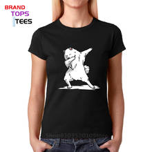 Camisetas divertidas Dabbing Samoyed Dog Bull Terrier, Tecno, Dubstep, Hiphop, música de baile electrónico, perro Corgi, nueva camiseta para mujer 2024 - compra barato