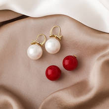 Красное/Белое/розовое золото, серьга с искусственным жемчугом пирсинг ювелирные изделия для женщин, новое модное повседневное Кафф серьги Oorbellen Femme 2024 - купить недорого