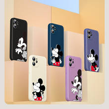 Disney Cartoon Mickey Funny For Apple IPhone 13 12 Mini 11 Pro XS MAX XR X 8 7 6S SE Plus Liquid Silicone Soft Phone Case 2024 - купить недорого