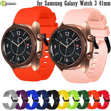 Correa de silicona para reloj inteligente Samsung Galaxy Watch 3, banda de silicona suave de 20mm, accesorios de pulsera de 41mm 2024 - compra barato