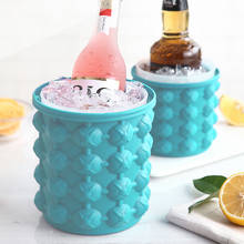 Portable Ice Bucket Silicone Ice Cube Maker Molds Wine Cooler Beer Cabinet Space Saving Kitchen Bar Tools Whiskey Freeze 2024 - buy cheap