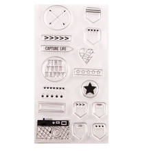 Troqueles de corte de sellos transparentes de goma de silicona para álbum de recortes, molde de carpeta de papel para hacer tarjetas, manualidades 2024 - compra barato