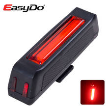 EasyDo-luz trasera impermeable para bicicleta, lámpara LED de 6 modos, recargable vía USB, luz láser de advertencia nocturna para tija de sillín de ciclismo 2024 - compra barato