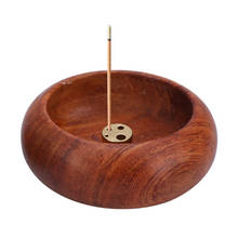 1pc New 45*25mm Rosewood Incense Burner Stick Holder Bowl Shape Censer Home Office Incense Crafts Decoration 2024 - buy cheap