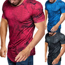 T-Shirt Summer Tie Dye Breathable Quick Dry Top For Men Fitness T-shirt Comfortable And Soft Short-sleeved Top Large Size 3XL 2024 - buy cheap