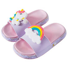 2021 Summer Children's Slippers For Boys Girls Shoes Unicorn PVC Flip Flops Baby Non-Slip Beach Sandals Kids Home Bathroom 2024 - buy cheap