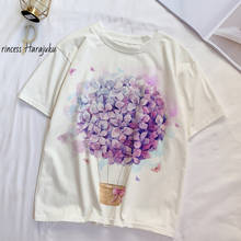 Women 2020 Summer Short Sleeve T Shirt Blooming Flower Fashion Cute Tshirts Tee Ladies Womens Graphic Female T-shirt Top Clothes 2024 - buy cheap