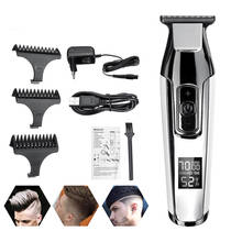 Professional Hair Clipper LCD Display Rechargeable Baldheaded Beard Hair Trimmer Men DIY Cutter Electric Haircut Machine 2024 - buy cheap