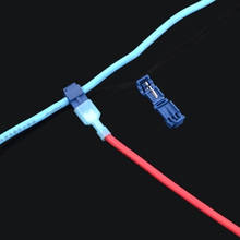 10pcs Blue T Type wire connectors Quick Splice Crimp Terminal Wire Convenient cooper Ferrules Insulated Cord Pin End Terminal 2024 - buy cheap