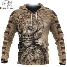 Viking Odin Cat 3D All Over Printed Retro Unisex Deluxe Hoodie Casual Sweatshirt Zip Jacket Cosplay Tracksuit DW0362 2024 - buy cheap