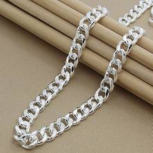 Classic Jewelry 10MM 22'' 55cm Men's Link Chain Necklace 925 Silver Jewelry Hip Hop Chain Necklace For Male 2024 - buy cheap