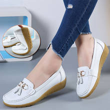 New Women Flats Ballet Shoes Cut Out Leather Breathable Moccasins Women Boat Shoes Ballerina Ladies Casual Shoes 2021 2024 - buy cheap