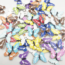 50pcs Mix Butterfly Wood Buttons For Kid's/Baby Sewing Craft Mix Lots WB649 2024 - buy cheap