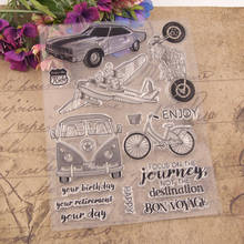 Clear Stamps Seals for DIY Scrapbooking Bicycle Motorcycle Car Aircraft Stamps Making Photo Album Crafts Transparent Stamps 2024 - buy cheap