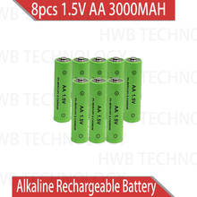 8pcs/Lot AA 3000MAH ZnMn 1.5V AA rechargeable alkaline battery cell, Zn-Mn batteries replace for 1.2V ni-mh battery 2024 - buy cheap