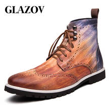 GLAZOV New Men Fashion Luxury Pointed Toe Chelsea Boots Vintage Quality Comfortable Ankle Boots Male Casual Boot Big Size 38-48 2024 - buy cheap