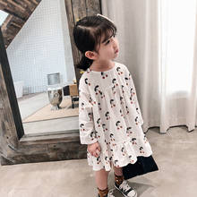 3-8-Years Cute Baby Girls Dresses Cotton Kids Cherry Pinting Dress for Girls New Style Girls Loose Casual Dresses, #8551 2024 - buy cheap