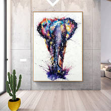 Arte grafite elefante animal arte pinturas em tela cartazes e impressões arte de parede para decoração da sala de estar (sem moldura) 2024 - compre barato