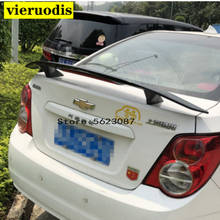 For Chevrolet Aveo Spoiler 2010-2013 ABS Plastic Unpainted Color Rear Roof Spoiler Wing Trunk Lip Boot Cover Car Styling 2024 - buy cheap