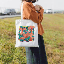 Summer New Harajuku Peach Aesthetic Canvas Bag Female Shoulder Bag Fashion Casual Tote Bags Large Capacity School Bookbag 2024 - buy cheap