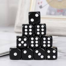 10pcs 16mm Acrylic Dice Black/White 6 Sided Casino Poker Game Bar Party Dice 425E 2024 - buy cheap