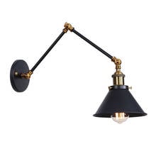 Nordic Black Lamps Adjustbale Iron Light Lanterns Bedroom Bedside Light Study Vintage Wall Light Bra Wall Sconce 2024 - buy cheap