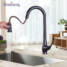 Senlesen  Pull Out Kitchen Faucet Chrome/Orb/Brushed Mixer Water Faucet For Kitchen Water Mixer 2 Function Spout 2024 - buy cheap