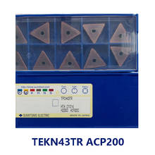 Tekn 43tr tekn43tr acp200 ferramentas de torneamento cnc 10 peças, inserções de moagem de carboneto 2024 - compre barato