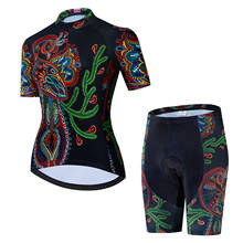 Women triathlon suit clothes Cycling Jersey shorts set Black Flower roupa de ciclismo feminino rompers womens triatlon kits 2024 - buy cheap