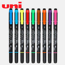 6pcs UNI PUS-101T Double Head Highlighter Marker Pen Student Mark Stationery Supplies 2024 - buy cheap