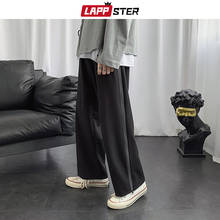 LAPPSTER Side Zipper Streetwaer Harem Pants Men 2022 Mens Harajuku Korean Fashions Joggers Male Black Casual Cargo Sweatpants 2024 - buy cheap