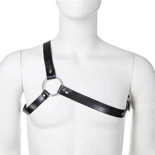 Adjustable Shackle Leather Harness Goth Shoulder Belt Men Exotic Tanks Belts Gay Erotico Bdsm Bondage Chest Straps for nighclub 2024 - buy cheap