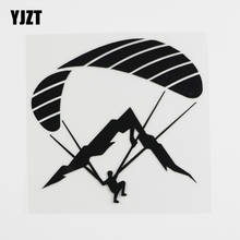 YJZT 12.2CMX11.6CM Paraglider Paragliding Extreme Sports Vinyl Car Sticker Black/Silver 8A-0304 2024 - buy cheap