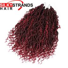 24 Strands Ombre Goddess River Locs Crochet Hair Extensions Afro Synthetic Curly Twist Hair Locks Crochet Braids For Black Women 2024 - buy cheap