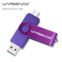 Wansenda-pen drive de alta velocidade, usb 3.0, dual drive, otg, 16gb, 32gb, 64gb, 128gb, 256gb 2024 - compre barato