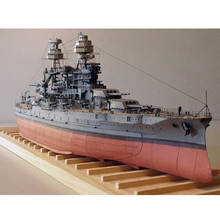 Novo 3d 1:250 american uss BB-39 arizona battleship papel ofício fã militar presente artesanal diy decoração de casa pai-filho 2024 - compre barato