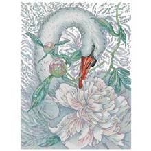 Swan's tenderness patterns counted 11CT 14CT 18CT DIY Cross Stitch Sets wholesale Cross-stitch Kits Embroidery Needlework 2024 - buy cheap