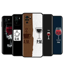 Copo de vinho café para xiaomi redmi nota 10s 10 9 9s 9t 8t 8 7 6 5 pro max 5a 4x 4 5g macio silicone caso do telefone 2024 - compre barato