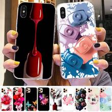 Art Multicolored Nail Polish Bottle Set Phone Case for iphone 13 8 7 6 6S Plus X 5S SE 2020 XR 11 12 pro XS MAX 2024 - buy cheap