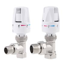 Automatic Thermostat Temperature Control Valve Thermostatic Radiator Valve Angle Floor Heating Special Valve Copper DN15 DN20 2024 - buy cheap