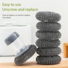 Multifunctional Pressing Cleaning Brush Built-in Liquid Storage Tank Kitchen Dishwashing Pot Brush Kitchen Cleaning Tool 2024 - buy cheap