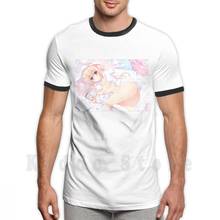 Camiseta masculina de algodão lwaifu, estampa diy, camiseta legal de meninas japonesas, adorável calcinsu ecchi senpai hentai mangá, anime kawaii, capinação 2024 - compre barato